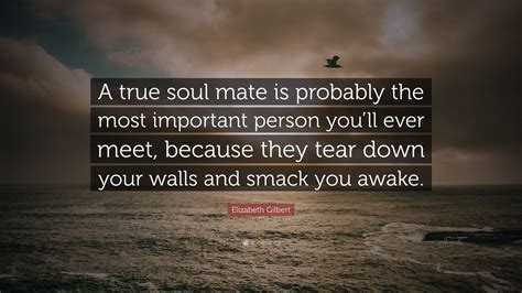 Elizabeth Gilbert Quote A True Soul Mate Is Probably The