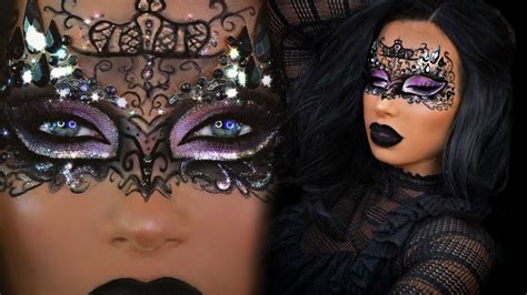 Masquerade Mask Makeup Halloween Tutorial Nikki French Youtube