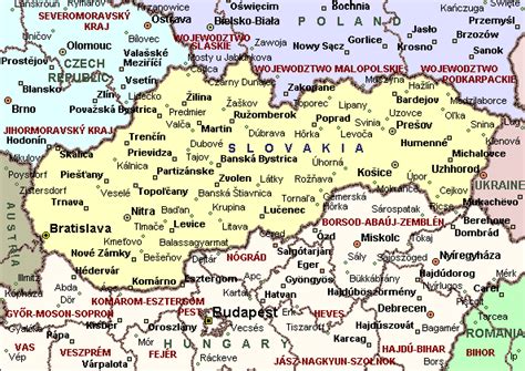 mapas da eslovÁquia