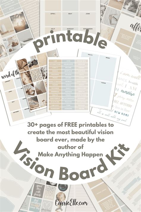Vision Board Kit Printable 2024 Vision Board 2024 Vision Board Kit