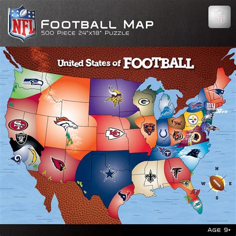 Usa Map Of Nfl Teams Map Vector