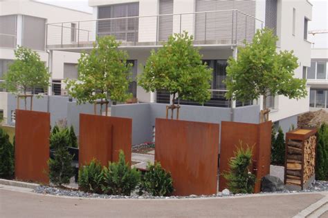 Corten stahlplatten oder metalplatten nach maß. Sichtschutz Eisenplatten - landezuma.be