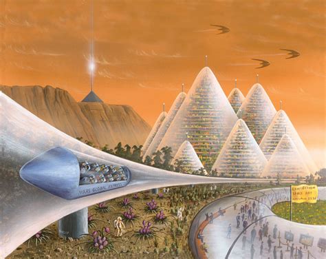 City On Mars In A Far Future By Richard Bizley Human Mars