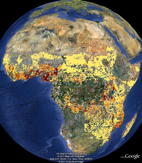 The whole world in your browser. Gaps in cassava collection in Africa highlighted