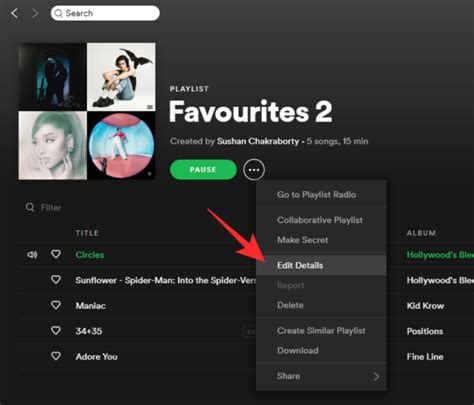 Then, go to 'edit playlist.' right under the playlist cover, you'll see a text saying 'change image.' How to Change Spotify Playlist Picture