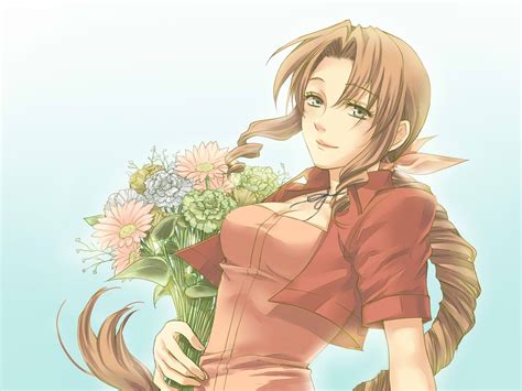 720p Aerith Gainsborough Cloud Strife Final Fantasy Vii Chocobo Moogle Anime Girls Hd Wallpaper