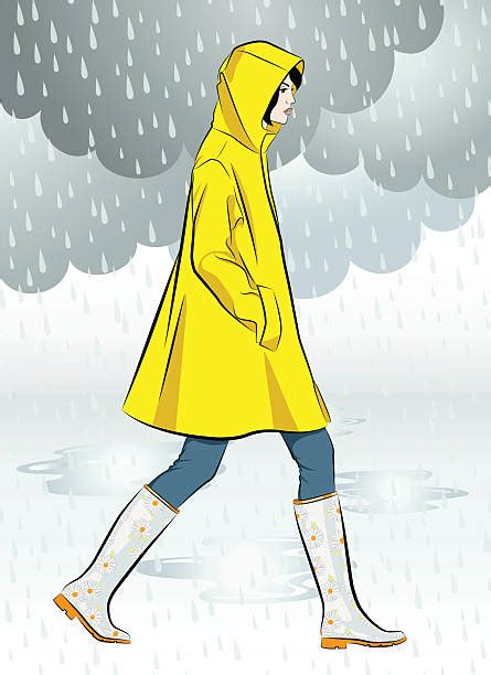 Raincoat Girl Cartoon