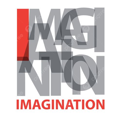 Vector Imagination Word Text Cover Word Card Imagination Png And