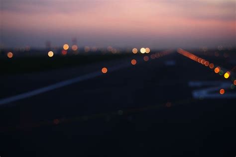 Hd Wallpaper City Lights Blurred Photography Airport Fly Departure