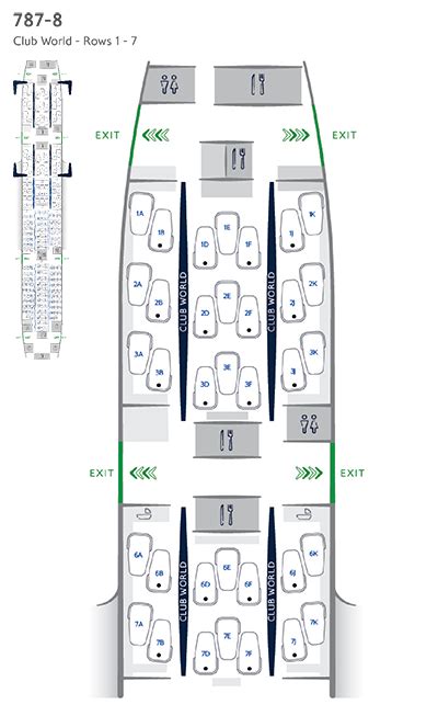 Boeing 787 8 Dreamliner Seat Map British Airways Two Birds Home