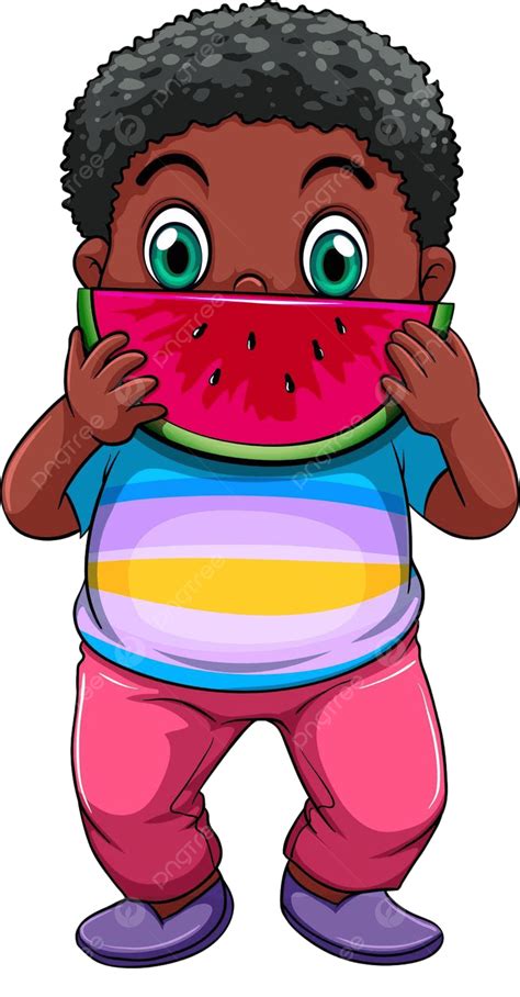 Afat Man Eating Watermelon Eat Obese Overweight Vector Eat Obese