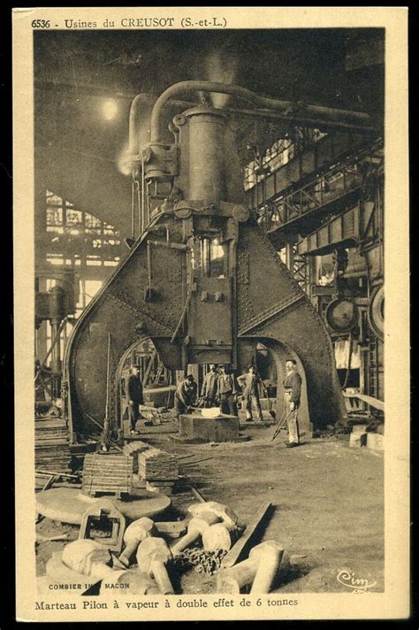 Ville du creusotvideoséclairage marteau pilon. 71 LE CREUSOT marteau pilon a vapeur a double effet de 6 ...