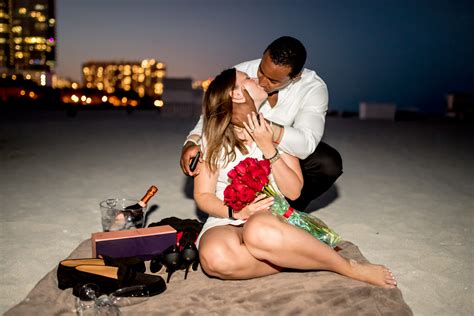 Miami Beach Picnic Proposal Devin And Alexandra Surprise Engagement