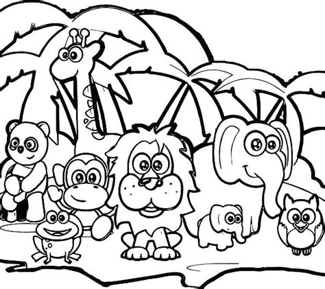 Rainforest Animals Coloring Pages At Getdrawings Free Download