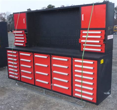 D steel garage wall cabinet. NEW 40 DRAWER 10 FT WORK TOOL BENCH & CABINETS 10FT40D ...