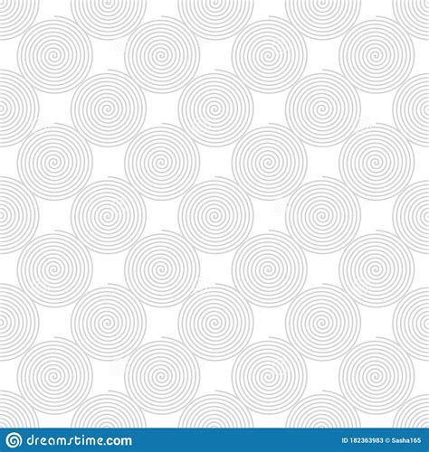 Abstract Spiral Circle Swirls Seamless Pattern Background Stock Vector
