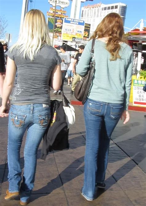 Candid Blonde Tight Jeans Asses Photo