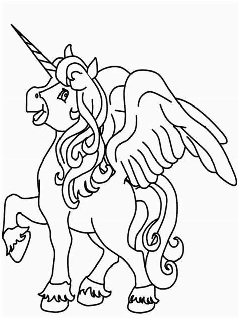 Coloriage de licorne et de pƒ©gase. Coloriage licorne ailée - AncensCP