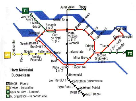 Harta Metroului Bucuresti