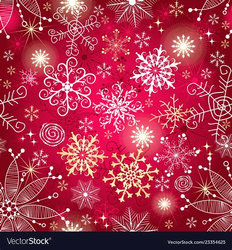 Red Gradient Christmas Seamless Pattern Royalty Free Vector