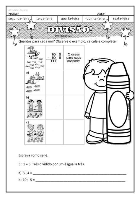 Atividades De Divisão 2 Ano Probleminhas