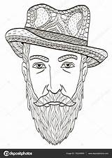 Man Beard Coloring Head Elderly Illustration Vector Adults Depositphotos Gmail sketch template