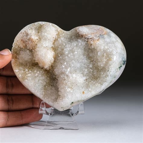 Genuine Crystal Clustered Heart Acrylic Display Stand V3 Astro