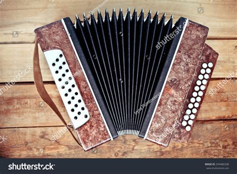 Accordion On Wood Background Stock Photo 294486338 Shutterstock