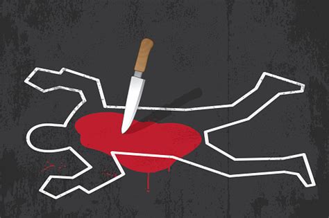 Murder Scene Stock Illustration Download Image Now Murder Chalk