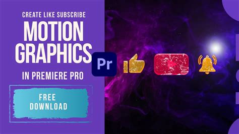 Subscribe Button Premiere Pro Templates Create Like Subscribe Motion