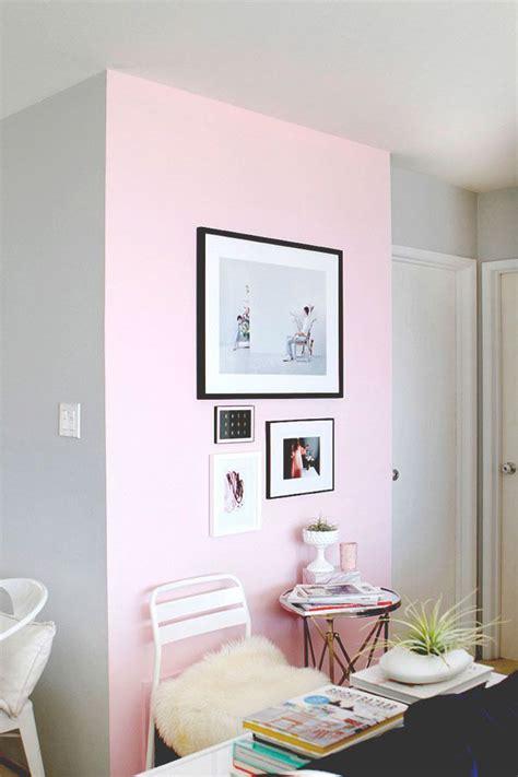 It is decorated with a round frameless mirror and a. SPACES TREND: make you blush pink - The Sweet Escape ...