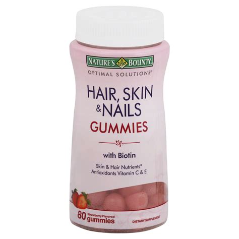 Biotin also supports carbohydrate, protein and fat metabolism. Nature's Bounty Optimal Solutions Hair, Skin and Nails ...