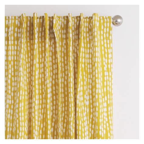 Shop for chevron pattern yellow curtain by ambesonne. TRENE Pair of mustard yellow patterned curtains 145 x ...