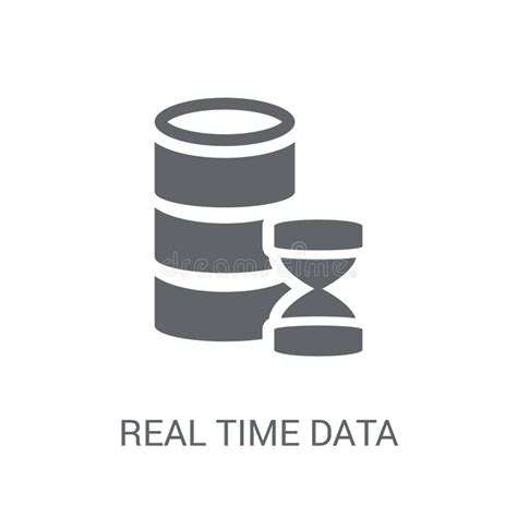 Real Time Data Icon Trendy Real Time Data Logo Concept On White Stock