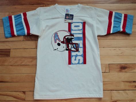 Vintage Houston Oilers Xll Deadstock V Neck T Shirt Nfl Vtg Shirts