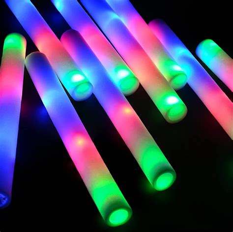 58 pcs glow sticks bulk glow in the dark party supplies led foam sticks glow batons