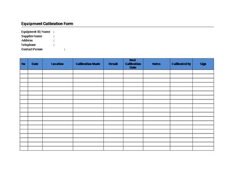 Performance Calibration Template Excel
