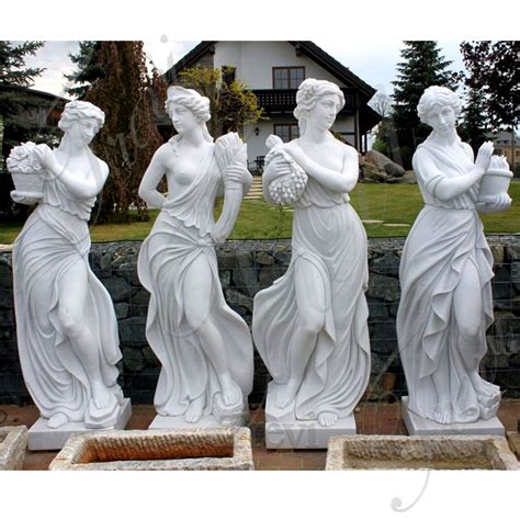 Garden Marble Statues Beige Four Seasons Goddess Sale Mokk 810 Trevi