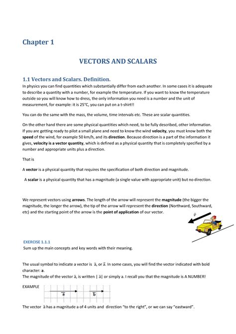 Vectors And Scalars Fisica In Inglese Clil Chapter 1 Vectors And