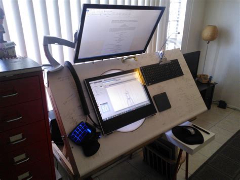 Using a stylus pen on your tablet can help you get used to using a screen as your canvas so you can make the switch to digital art more easily. Badass animation desk. | Workspace desk, Work space ...