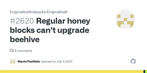 Regular Honey Blocks Cant Upgrade Beehive · Issue 2620