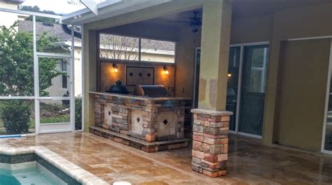 Creative Outdoor Kitchens Beautiful Stonework Outdoor Kitchen And