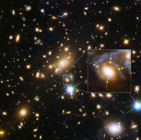 The Hubble Space Telescope Captures An Image Using Gravitational