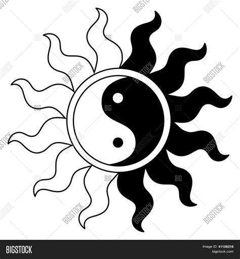 Ying Yang Symbol Sun Vector And Photo Bigstock