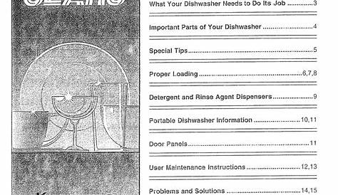 sears dishwasher manual