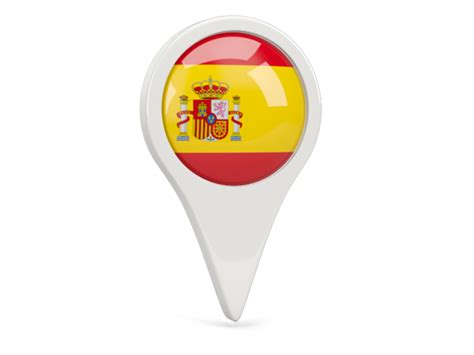 Are you searching for spain icon png images or vector? Round pin icon. Illustration of flag of Spain