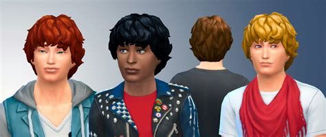 My Sims 4 Blog Kiara Zurk Modified Curly Hair For Males