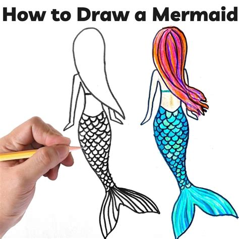 How To Draw A Mermaid Really Easy Drawing Tutorial