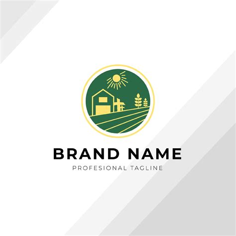 Green Farm logo design concept 9482351 Vector Art at Vecteezy
