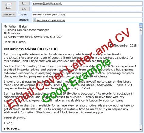 Email Cover Letter And Cv Sending Tips And Examples Cv Plaza Email